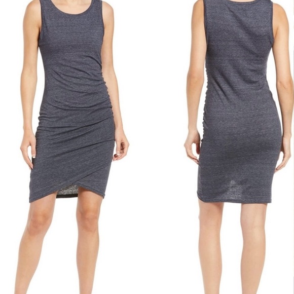 NWT: Treasure & Bond Bodycon Midi Dress Size X-Small in Navy Blue - Picture 1 of 5